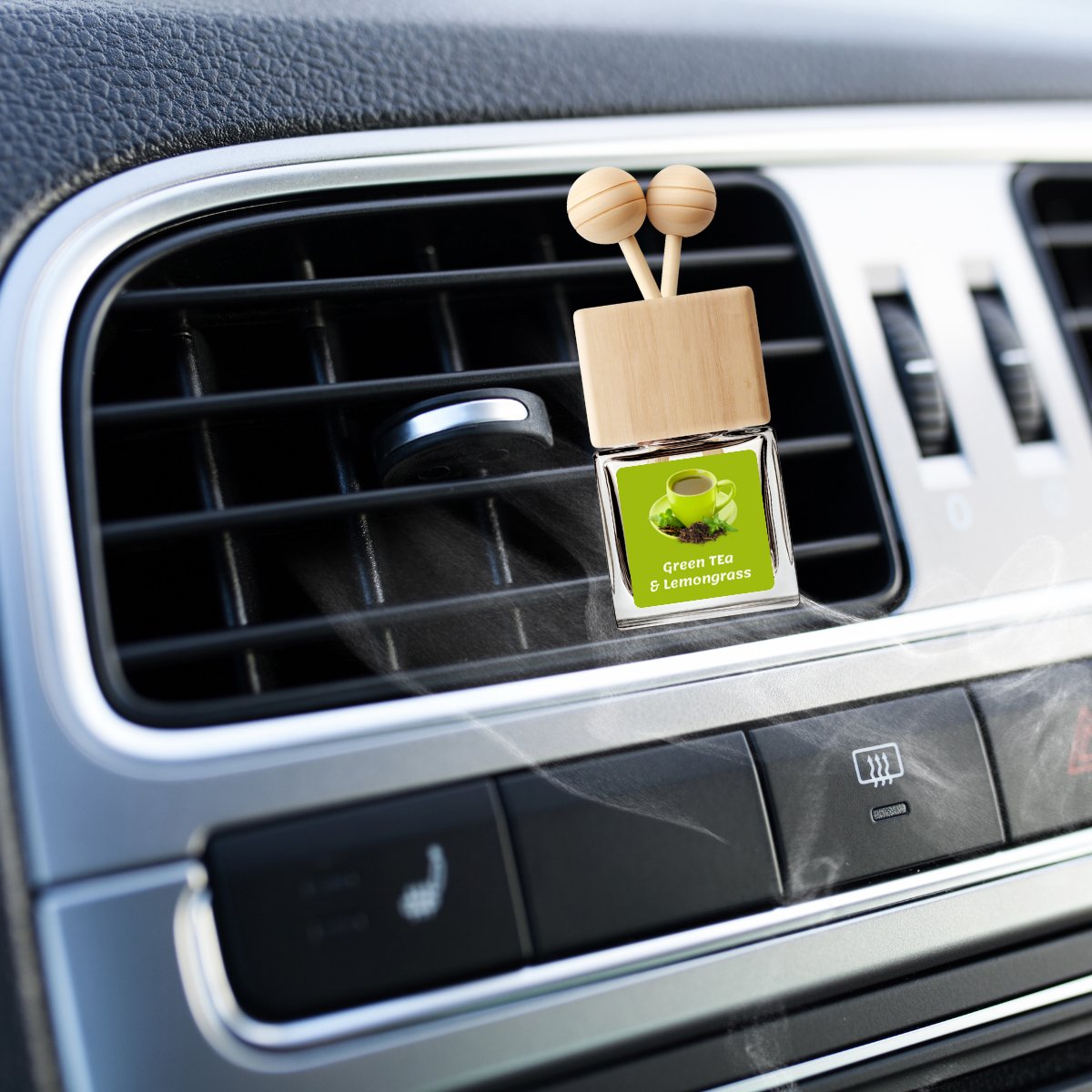 Green Tea & Lemongrass Scented Car Vent Air Freshener - Scents More